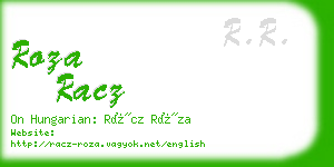 roza racz business card